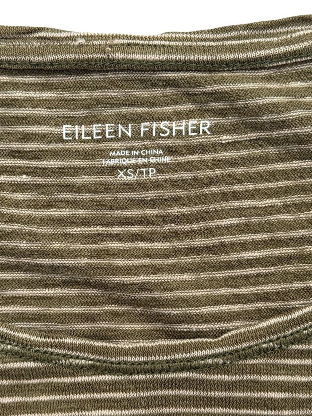 Eileen Fisher Striped Dress With Pockets Hemp Organic Cotton Womens Size XS - Picture 4 of 7